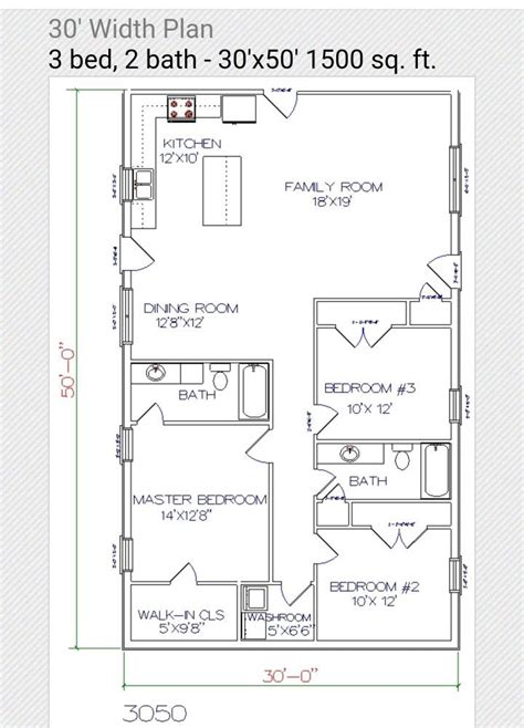 30x30 metal house plan|30x50 pole barn plans free.